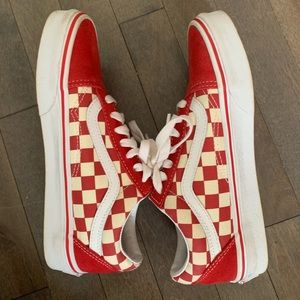 Red Checkerboard Vans